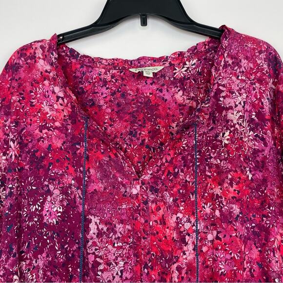 Frye & Co. Pink Peasant Western Maxi dress size XXL - Picture 2 of 11